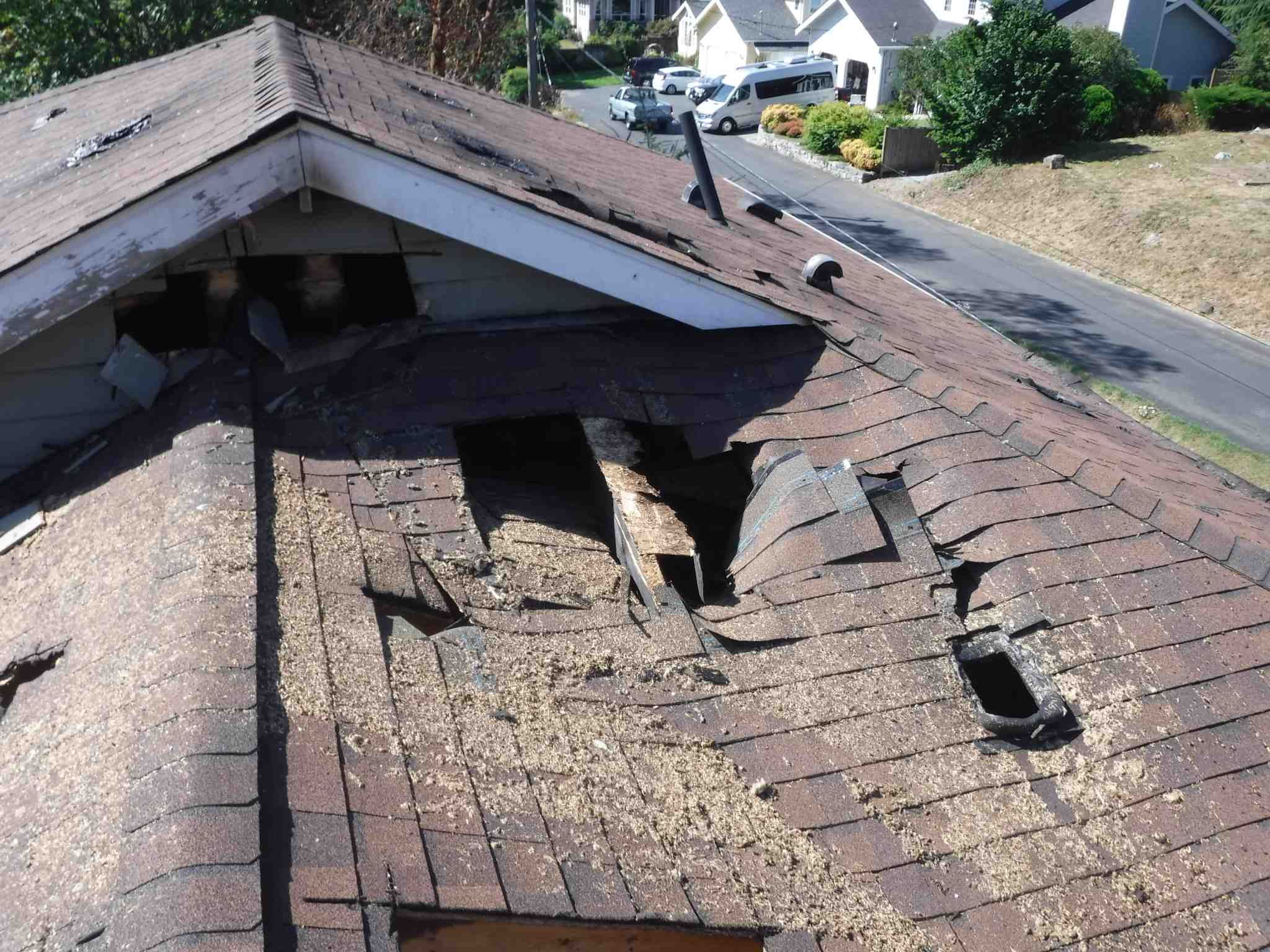 Fire Damaged Roof